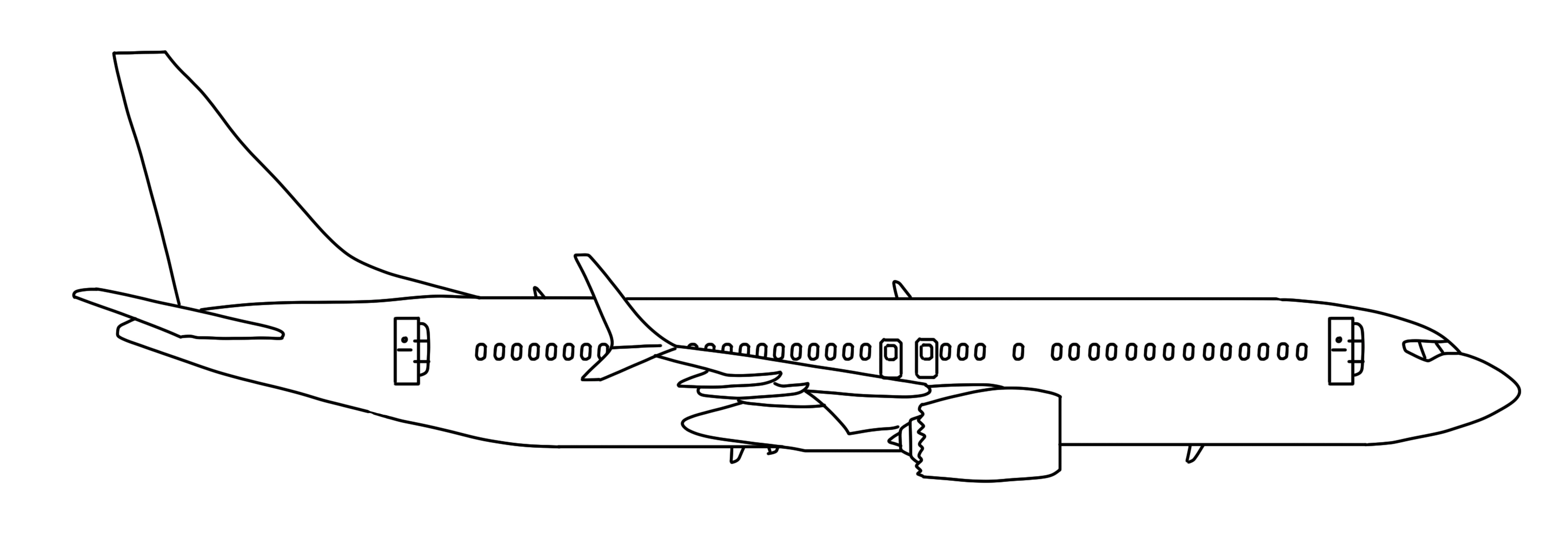 Illustration faite par Théo représentant un Boeing 737