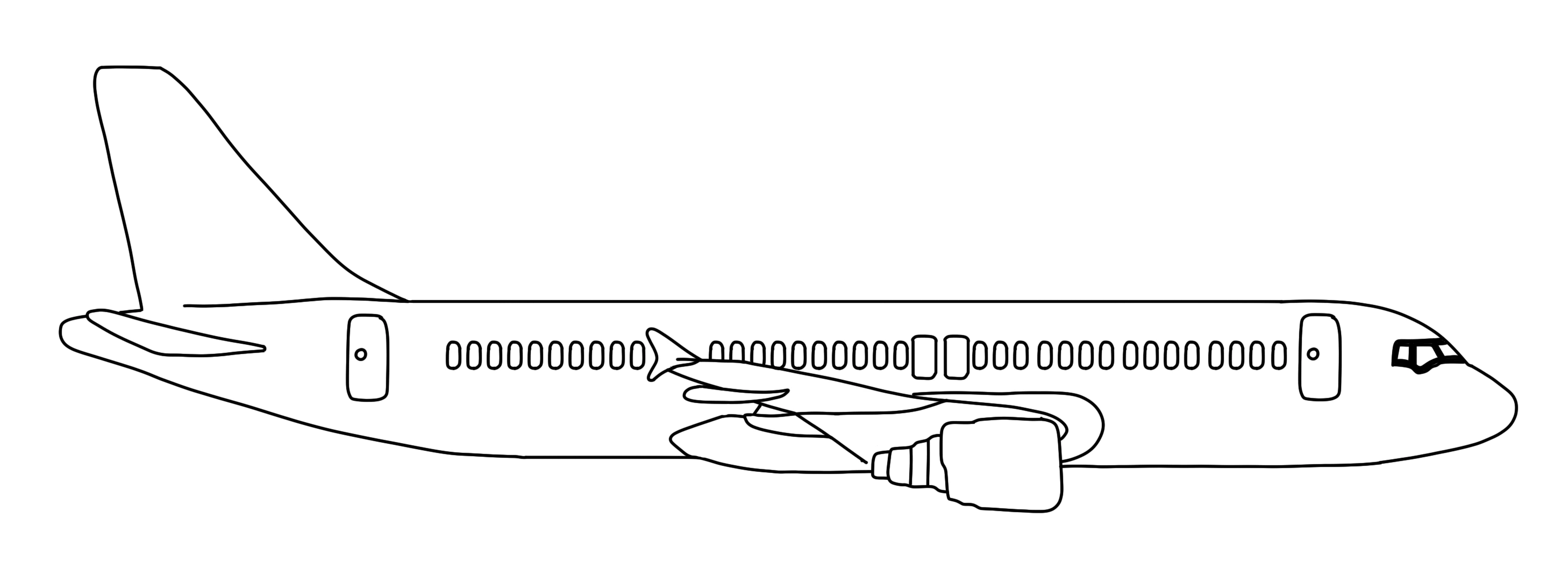 Illustration faite par Théo représentant un Airbus A320