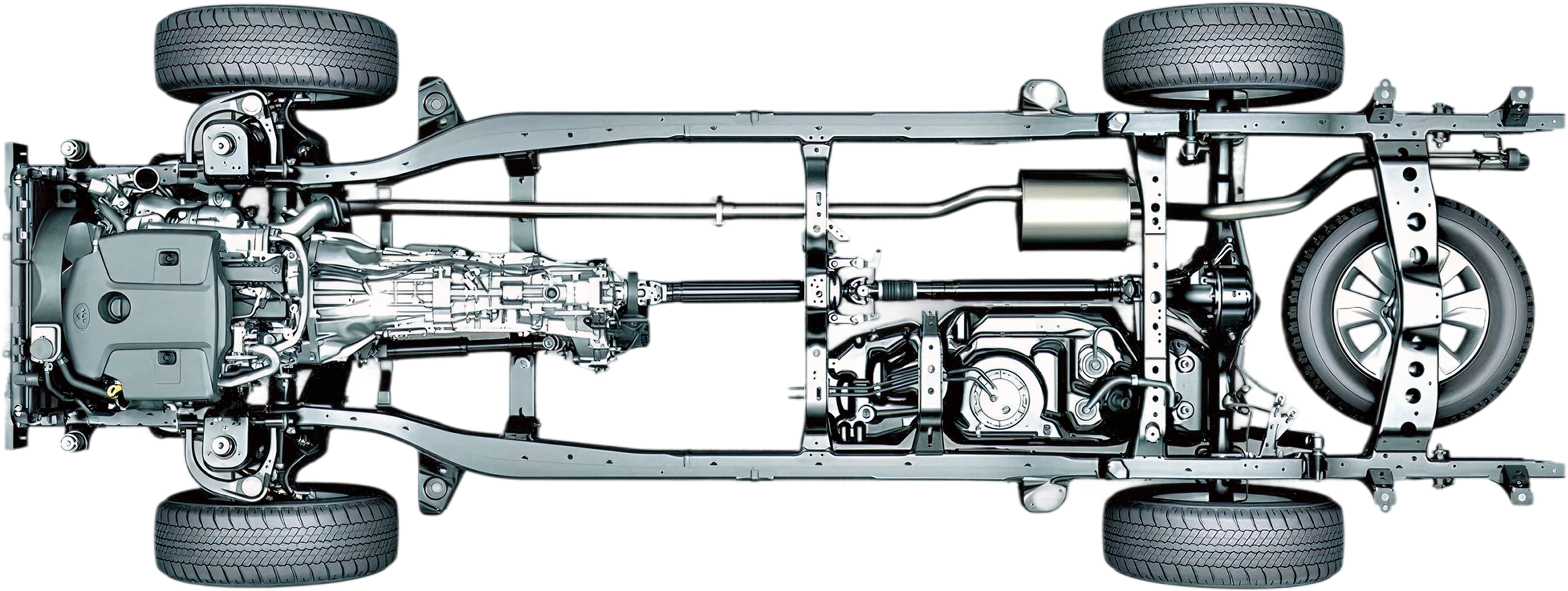 image montrant les composants placé sur le chassis d'une voiture